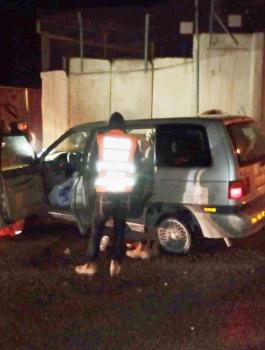 اطلاق مركبة على سيارة للمستوطنين قرب حومش