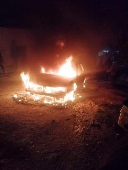 المستوطنون يحرقون مركبات فلسطينيين في  جالود
