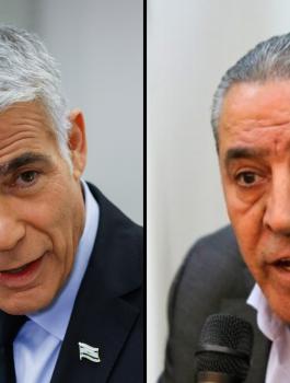 يائير لابيد وحسين الشيخ