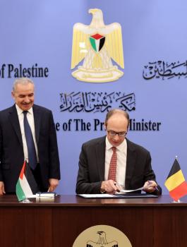 بلجيكا والحكومة  الفلسطينية