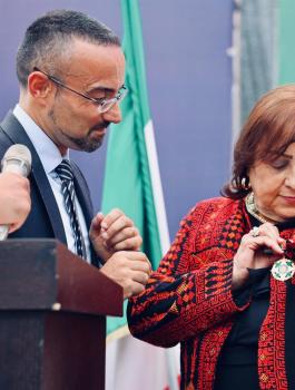 الرئيس الايطالي ووزيرة الصحة