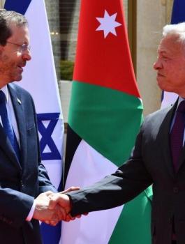 العاهل الاردني والرئيس الاسرائيلي في عمان