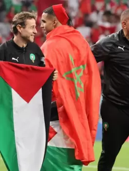 المنتخب المغربي وفلسطين