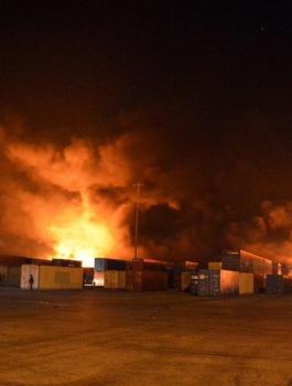 قصف مطار حلب الدولي