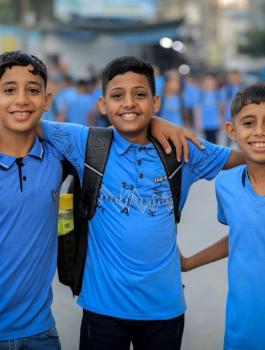 بدء العام الدراسي الجديد في غزة