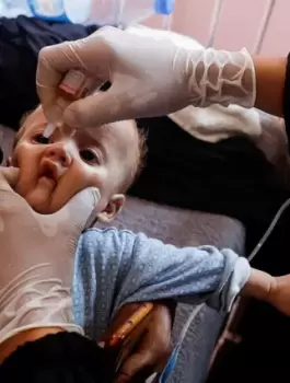 شلل الاطفال في قطاع غزة