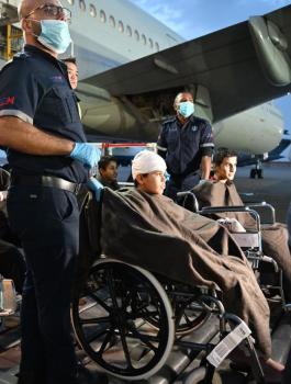 مصابين من غزة تم إجلائهم إلى الإمارات