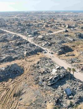 An_aerial_view_showing_destruction_in_Rafah_after_Israeli_forces_withdrawal_and_as_the_ceasefire_took_hold,_Gaza_Strip.jpg