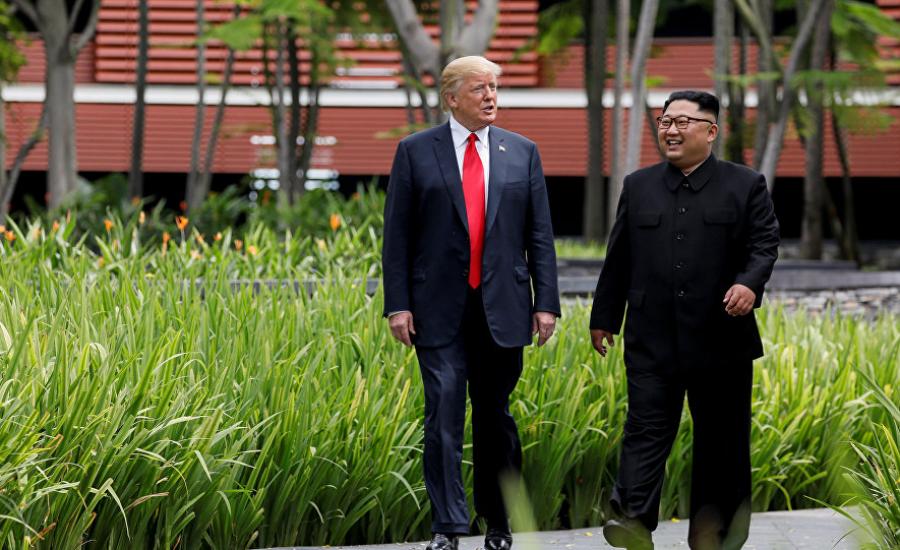 الزعيمان الأمريكي والكوري الشمالي