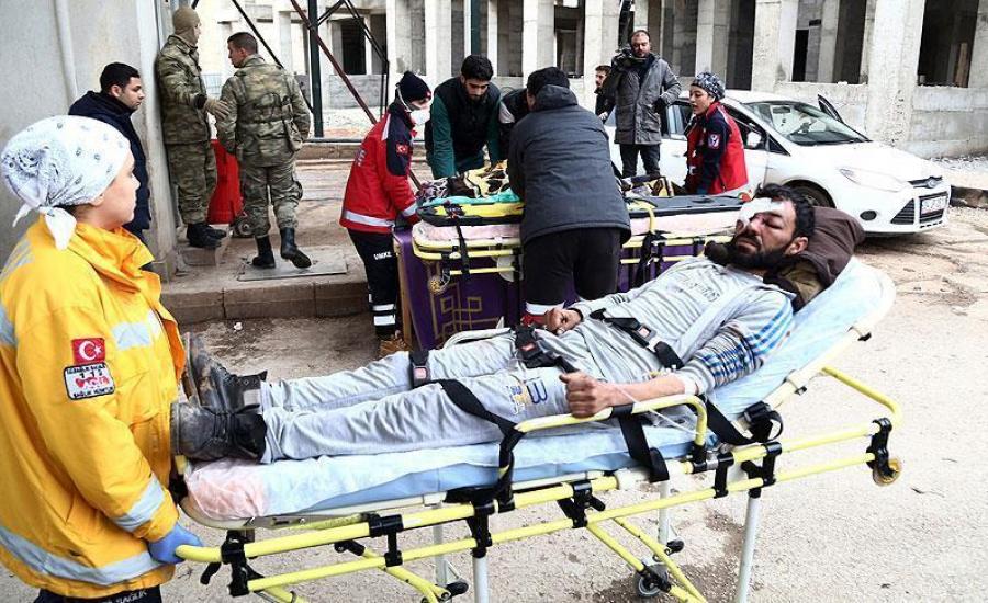 المصابين من سكان حلب السورية 