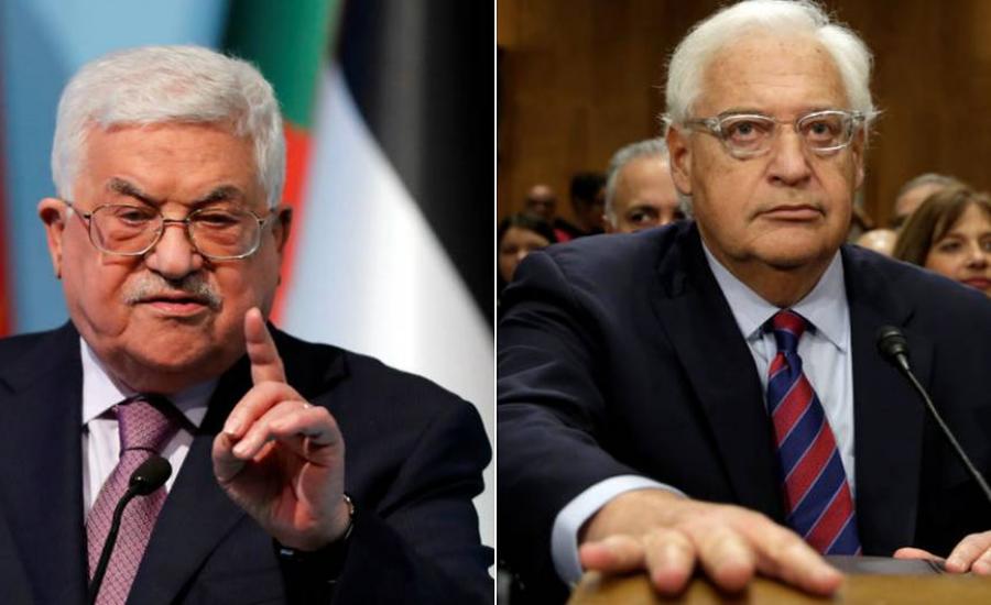 عباس والسفير الامريكي في اسرائيل 
