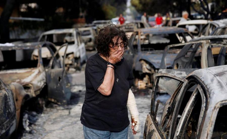 الحرائق في اليونان