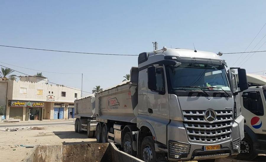 ضبط شاحنة محملة بنفايات صلبة قادمة من اسرائيل في اريحا