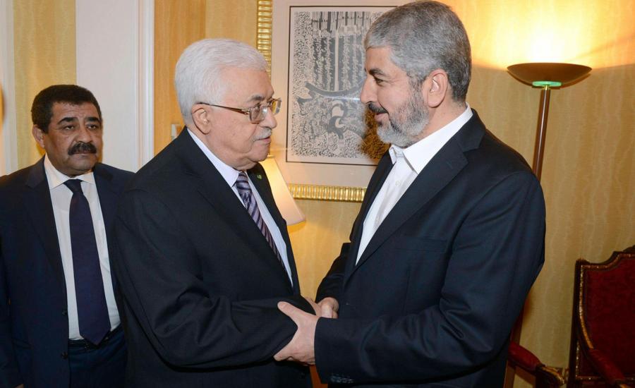 الرئيس عباس وخالد مشعل 