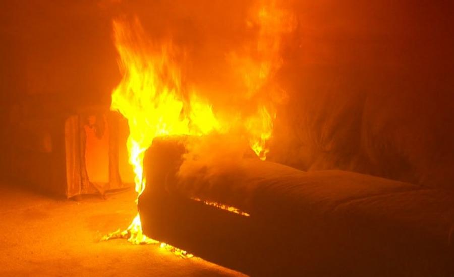 اصابة 4 اطفال جراء ةحريق اشتعل بمنزلهم في طولكرم 