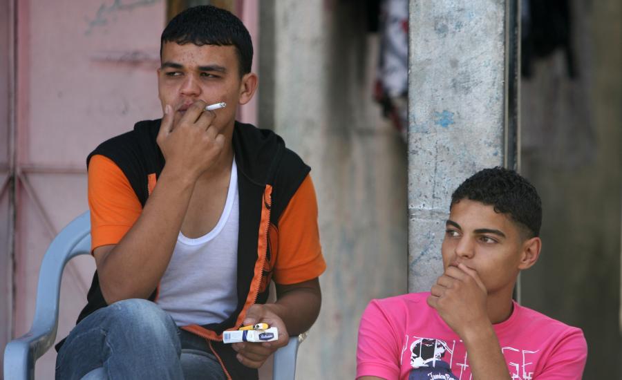 التدخين في قطاع غزة 