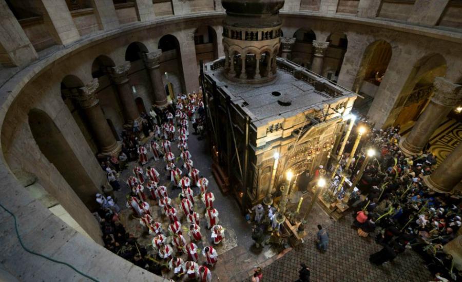 افتتاح قبر المسيح في القدس 