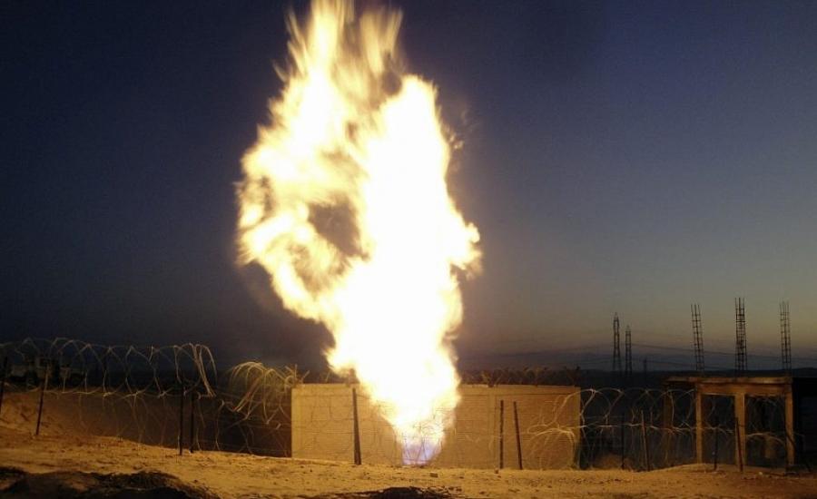 احراق محولات الغاز الاسرائيلي في اربد 