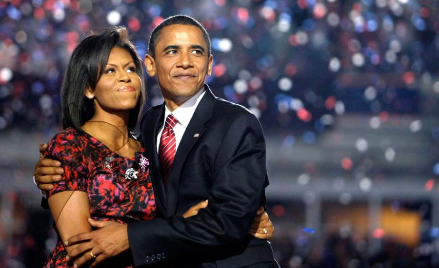 اوباما وزوجته ميشال اوباما 
