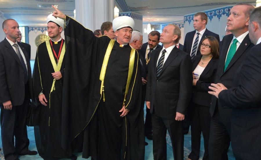 بوتين واردوغان وافتتاح مسجد في القرم 