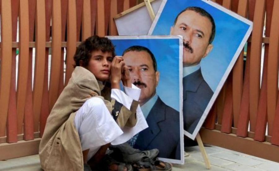 دفن الرئيس اليمني السابق علي عبد الله صالح 