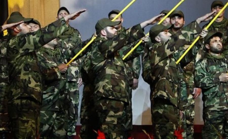 Tuesday, Feb. 16, 2010, Hezbollah members perform during a rally commemorating the 2008 assassination of Hezbollah\'s top military commander Imad Mughniyeh in Beirut\'s southern suburbs, Lebanon.
