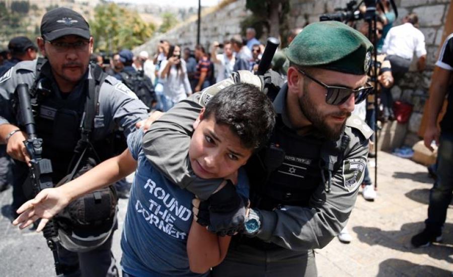 اعتقال اطفال فلسطينيين في القدس 