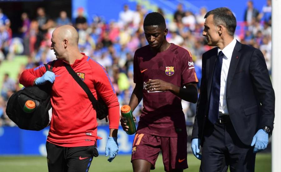 ديمبلي يغيب مدة طويلة عن برشلونة بسبب الإصابة