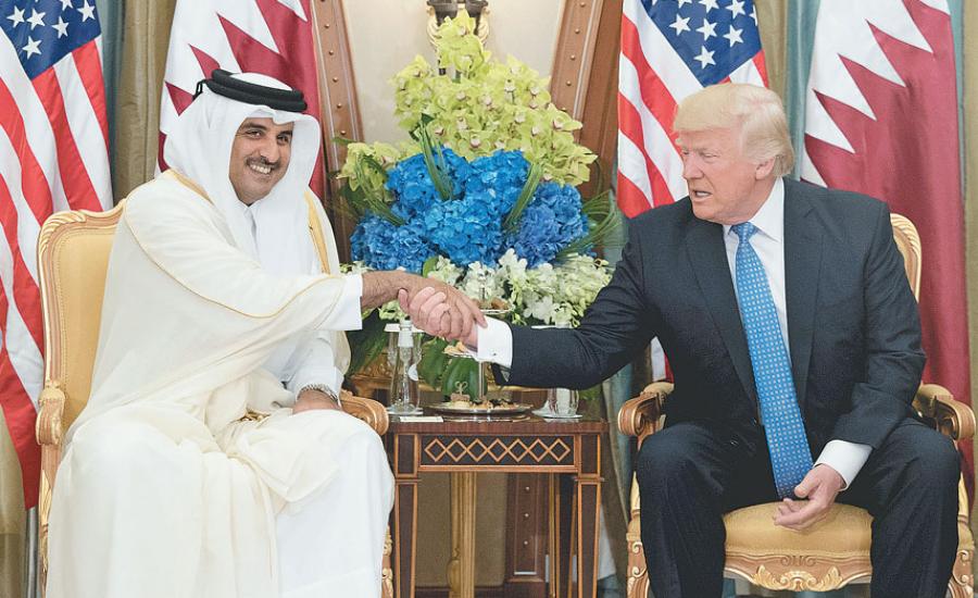 ترامب وامير قطر