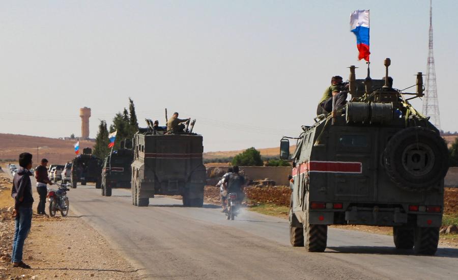 الجيش الامريكي والقوات الروسية في شمال سوريا 