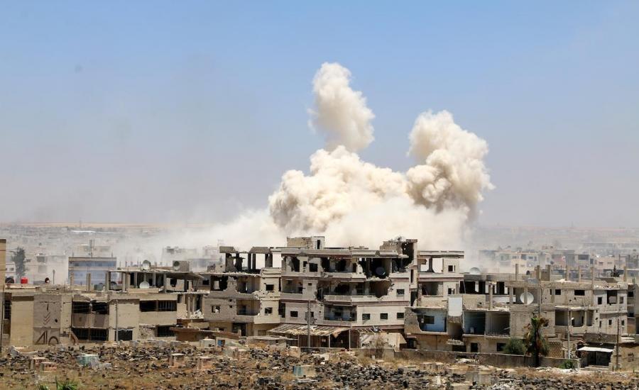 قصف النظام السوري لدرعا 