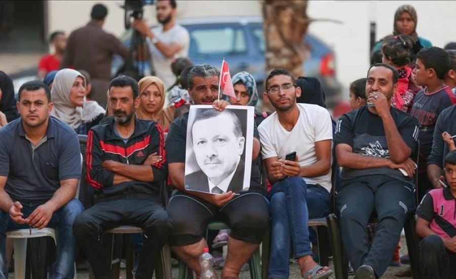 العشرات في قطاع غزة ينظمون احتفالاً بانتصار أردوغان بالانتخابات الرئاسية