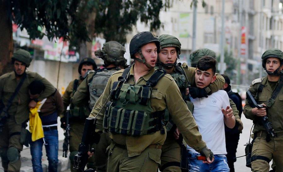 اعتقال اطفال فلسطينيين من قبل الجيش الاسرائيلي 