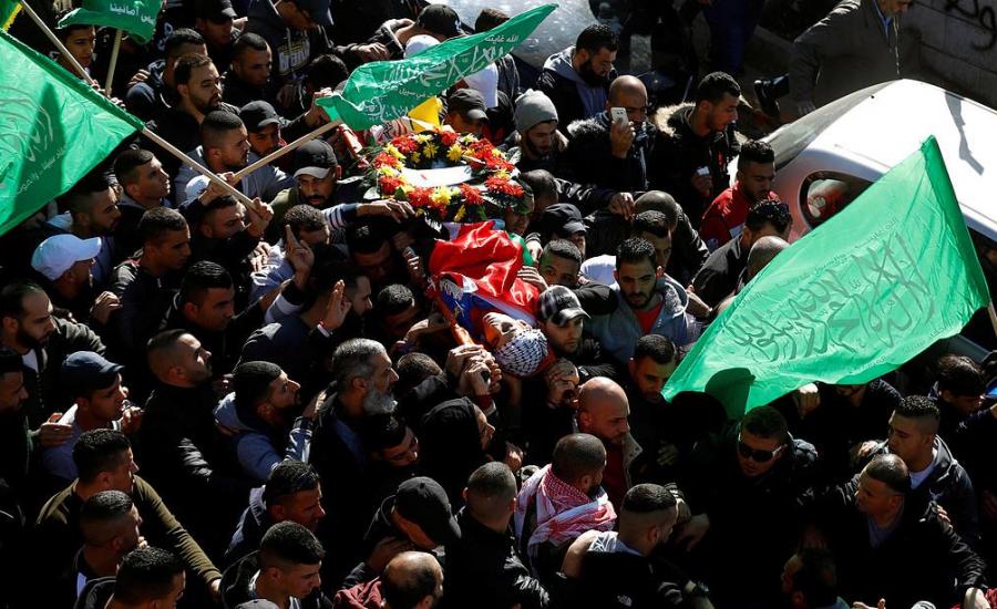 تشييع جثامين الشهداء الفلسطينيين 