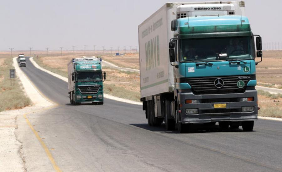 قافلة مساعدات اردنية لغزة 