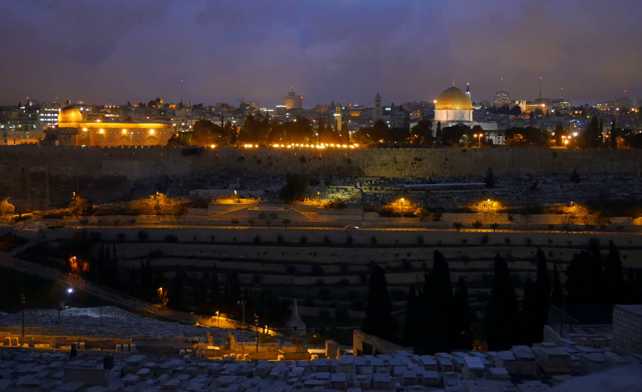 اضاءة القدس بالكهرباء الاردنية 