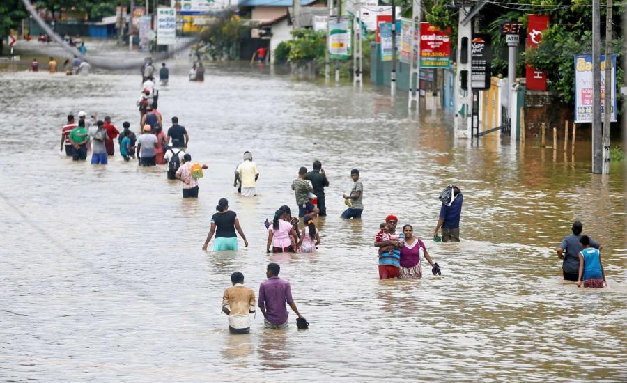 مصرع 122 شخصا على الأقل في فيضانات سريلانكا