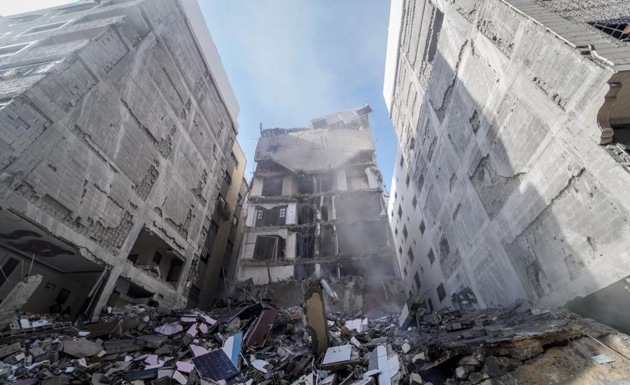 تدمير مباني في غزة 