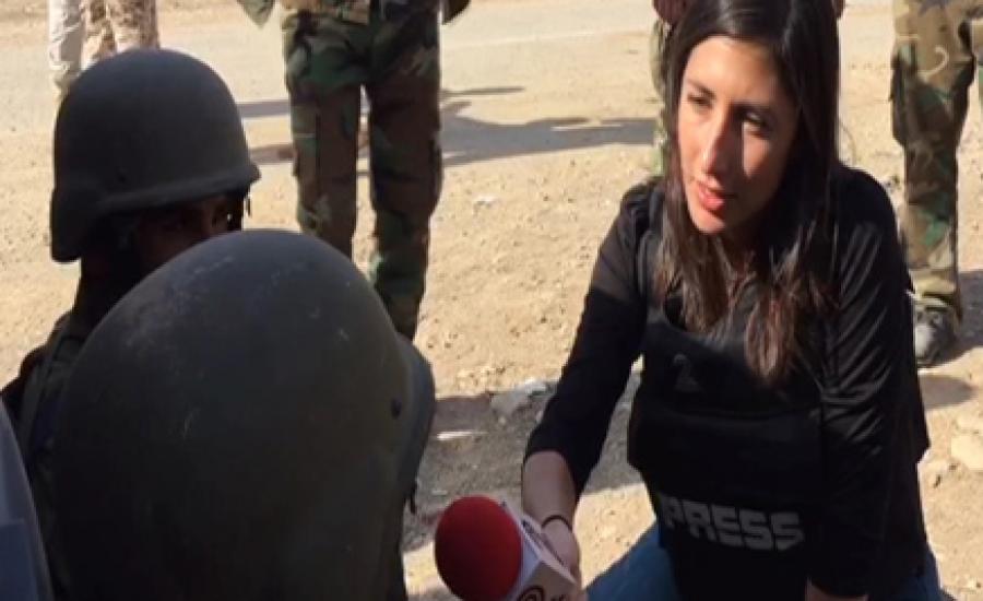 مراسلة القناة الثانية الاسرائيلية في الموصل 