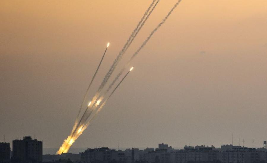 اطلاق صاروخ من غزة 
