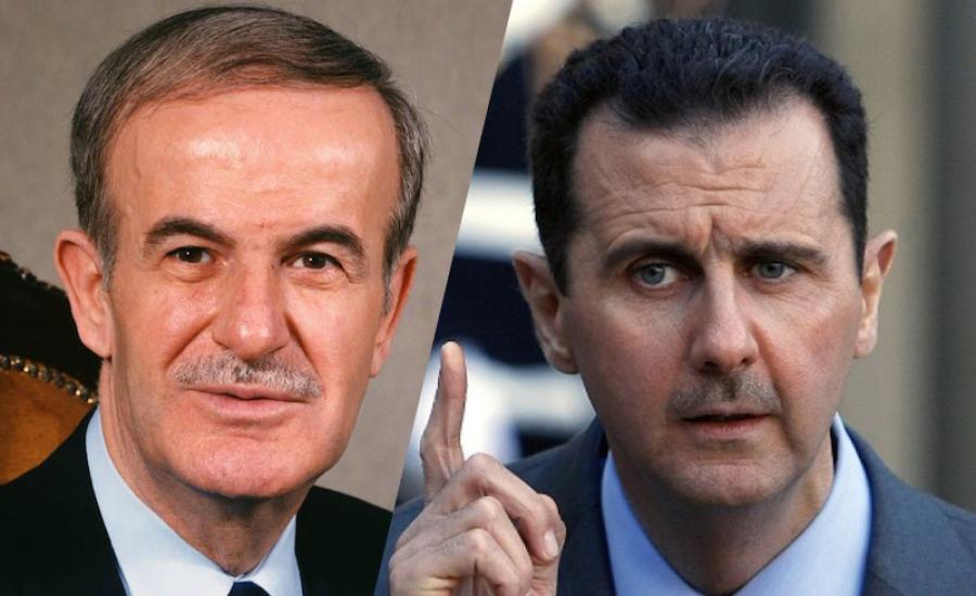 مفتي سوريا وبشار الاسد وحافظ الاسد 