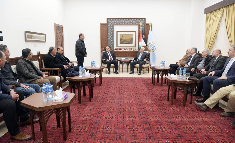 الرئيس ابو مازن ورئيس بلدية الناصرة 