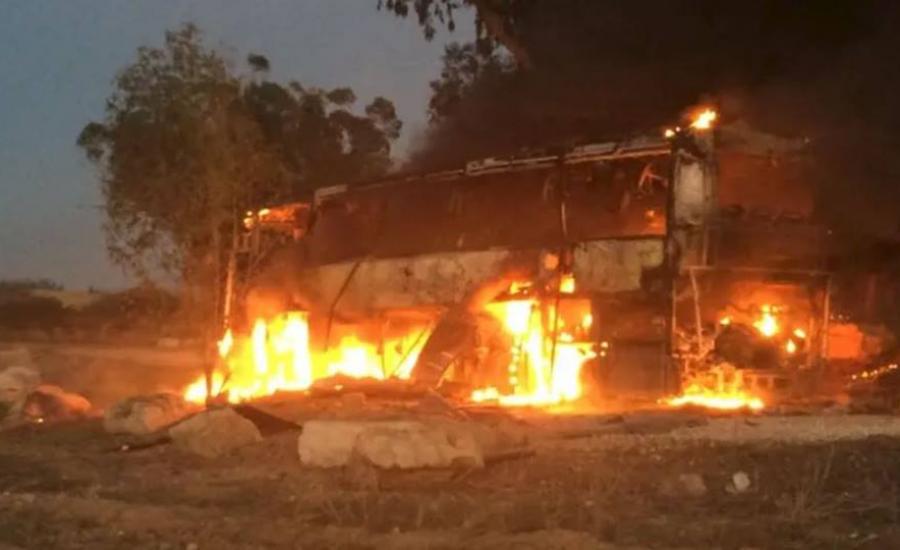 قصف فلسطيني يستهدف حافلة اسرائيلية 