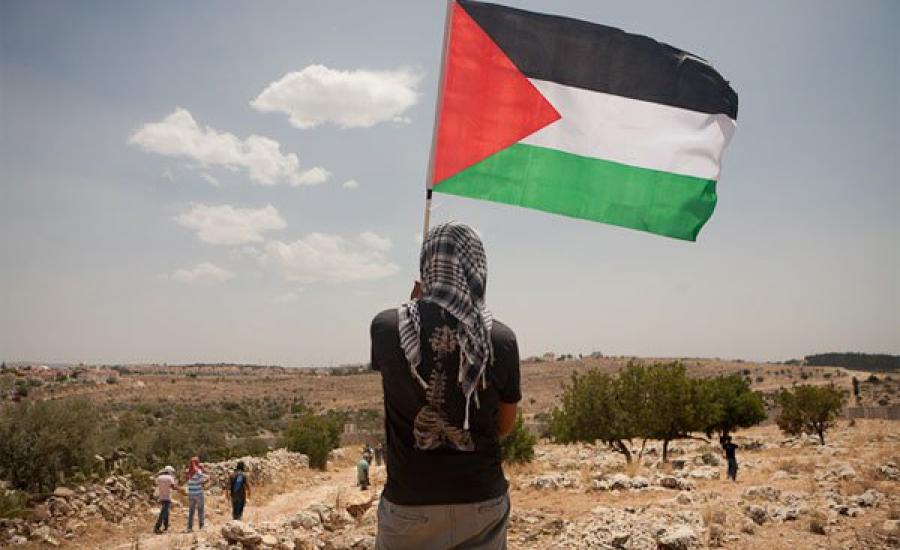woman-holding-palestinian-flag
