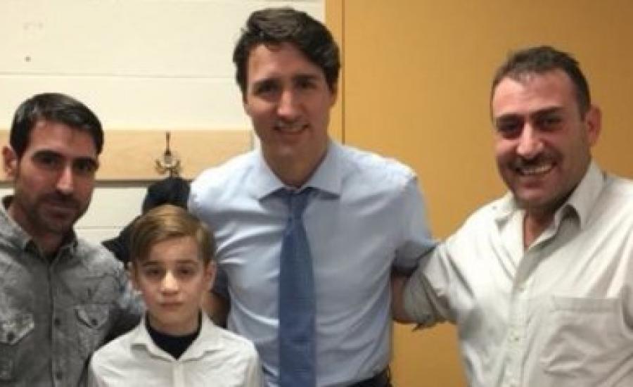 طفل عراقي يلتقي برئيس الوزراء الكندي