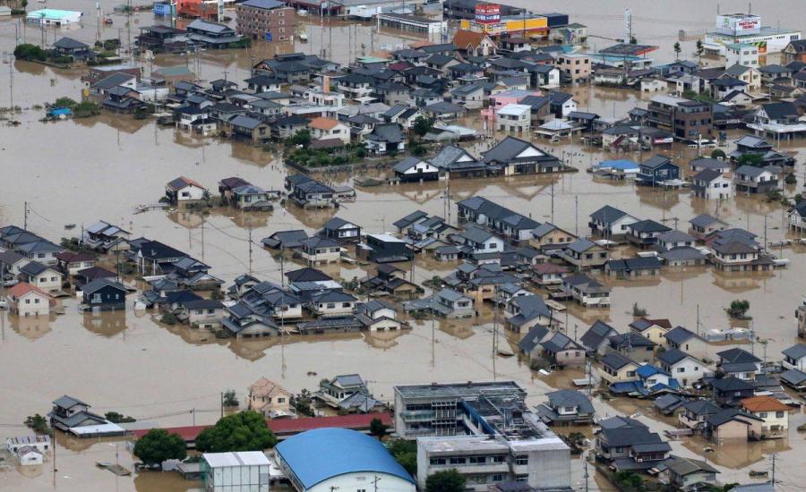 فلسطين والفيضانات في اليابان 