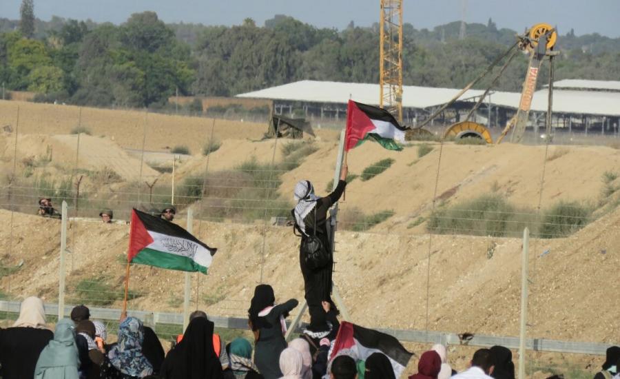 مسيرة نسوية في غازة 