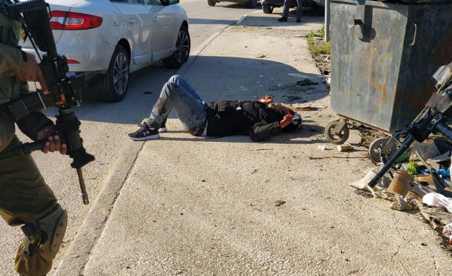 اعدام شاب فلسطيني جنوب نابلس 