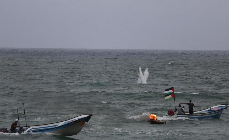 استهداف قوارب الصيادين في غزة 