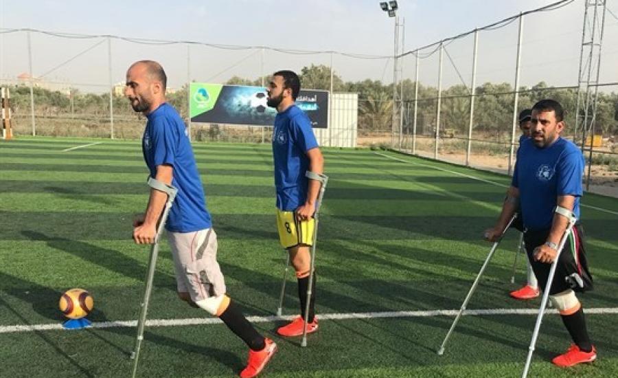 فريق كرة قدم لمبتوري الأطراف برصاص وصواريخ الاحتلال في غزة